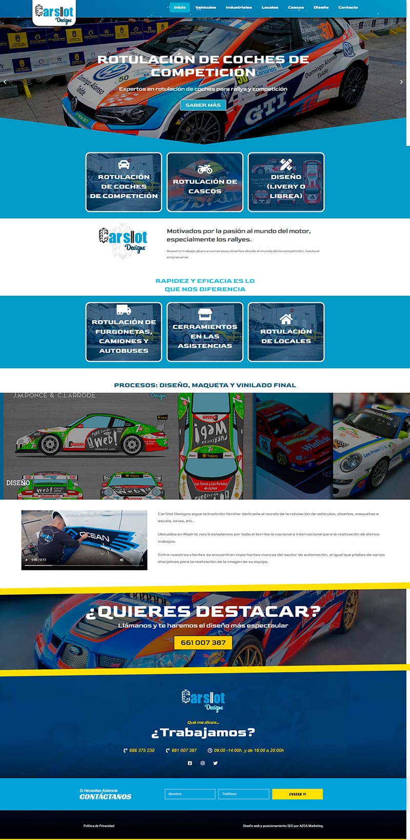 carslot designs rotulación de vehiculos de competición