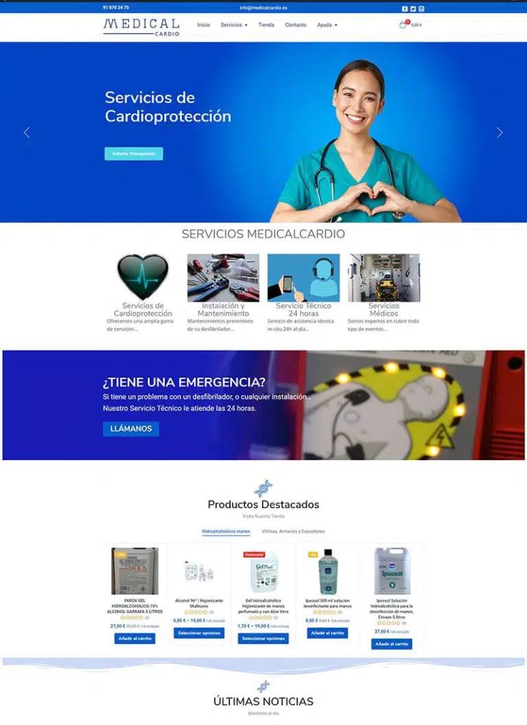 diseño pagina web medical cardio y marketing digital