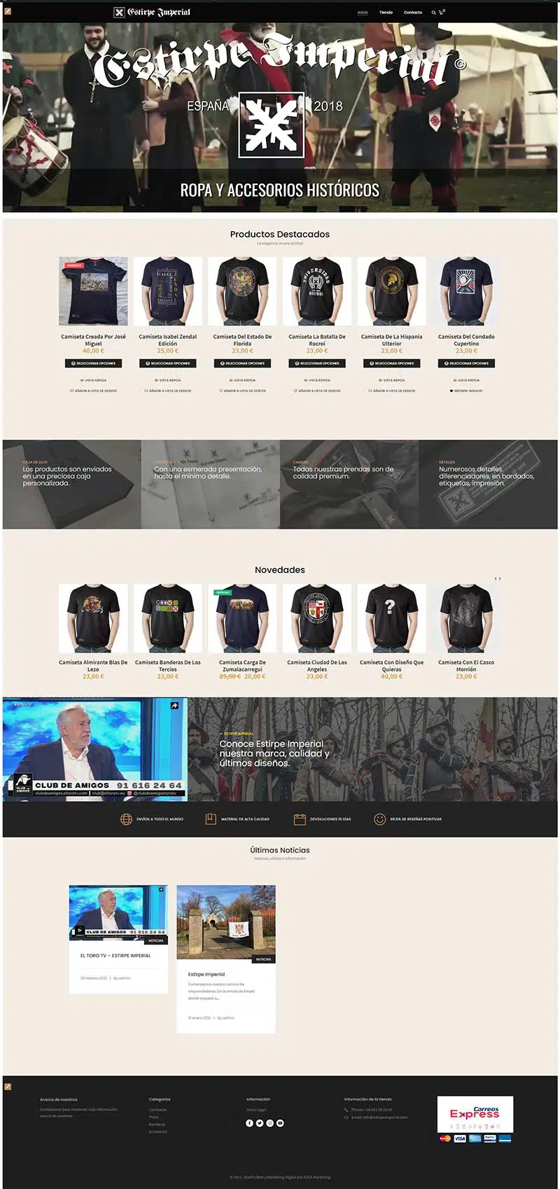 diseño tienda online estirpe imperial