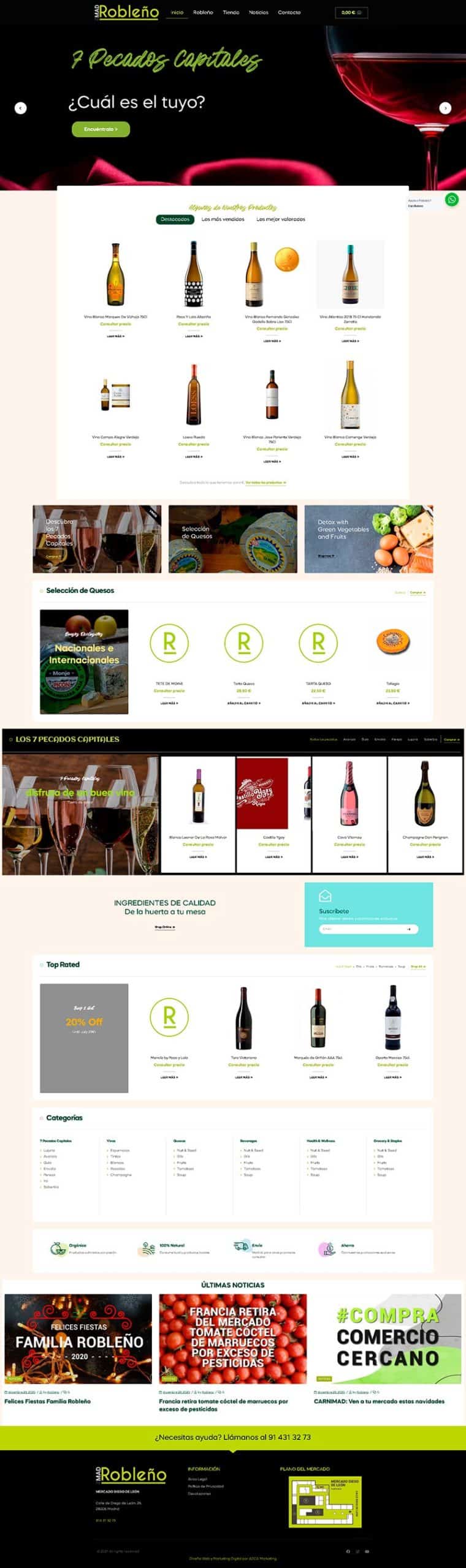 diseño web y marketing digital alimentacion robleño