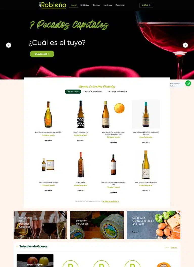 diseño web y marketing digital alimentacion robleño