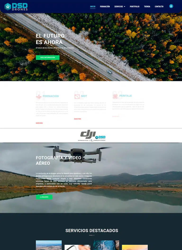 dsd drones diseño web y posicionamiento seo